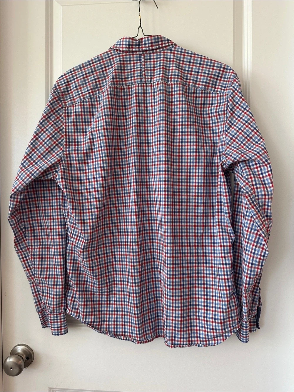 Banana Republic Red & Blue Plaid Button-Down Shirt